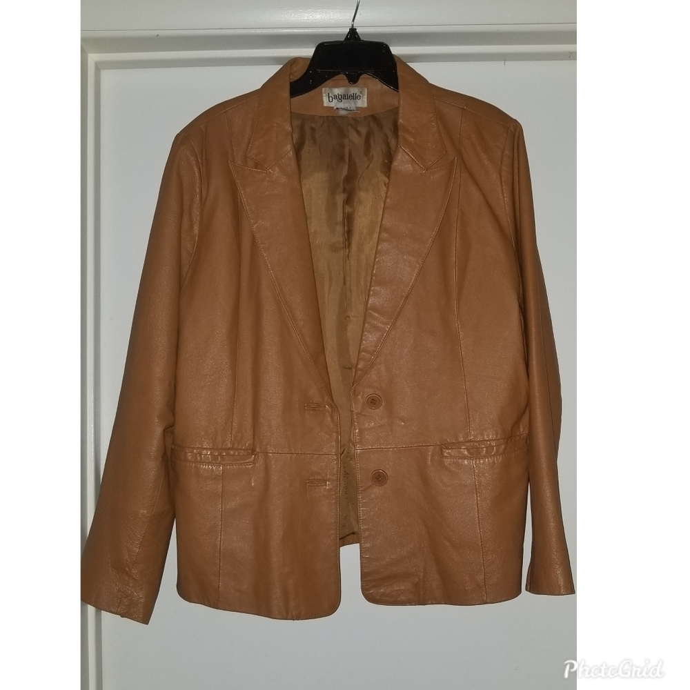 Leather Blazer Womens Sz.16